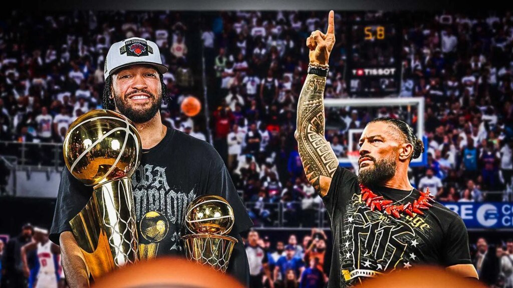 Roman Reigns’ gesture to Jalen Brunson goes viral after NBA Finals Roman Reigns' gesture to Jalen Brunson goes viral after NBA Finals